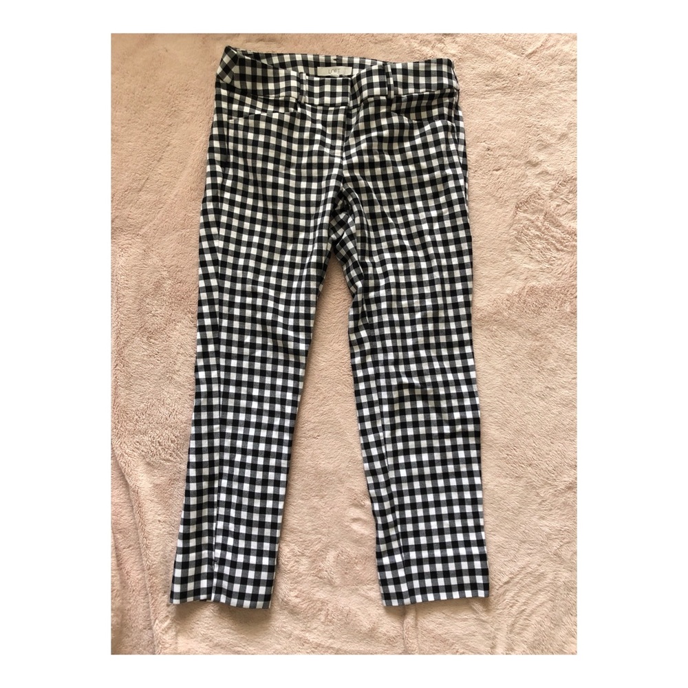 LOFT | Gingham Chino Ankle Pant
